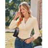 imageGRACE KARIN Long Sleeve Blouses for Women Dressy Casual Elegant Wrap Tops V Neck Work Shirts 2025 Fall Business OutfitsApricot