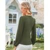 imageGRACE KARIN Long Sleeve Blouses for Women Dressy Casual Elegant Wrap Tops V Neck Work Shirts 2025 Fall Business OutfitsArmy Green
