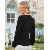 imageGRACE KARIN Long Sleeve Blouses for Women Dressy Casual Elegant Wrap Tops V Neck Work Shirts 2025 Fall Business OutfitsBlack