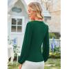 imageGRACE KARIN Long Sleeve Blouses for Women Dressy Casual Elegant Wrap Tops V Neck Work Shirts 2025 Fall Business OutfitsDark Green