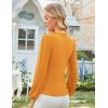 imageGRACE KARIN Long Sleeve Blouses for Women Dressy Casual Elegant Wrap Tops V Neck Work Shirts 2025 Fall Business OutfitsMustard Yellow