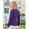 imageGRACE KARIN Long Sleeve Blouses for Women Dressy Casual Elegant Wrap Tops V Neck Work Shirts 2025 Fall Business OutfitsPurple