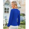 imageGRACE KARIN Long Sleeve Blouses for Women Dressy Casual Elegant Wrap Tops V Neck Work Shirts 2025 Fall Business OutfitsRoyal Blue
