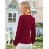 imageGRACE KARIN Long Sleeve Blouses for Women Dressy Casual Elegant Wrap Tops V Neck Work Shirts 2025 Fall Business OutfitsWine Red