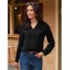 imageGRACE KARIN Long Sleeve Women Dressy Casual Tops Elegant Work Blouses Fall Outfits 2025 V Neck Business ShirtsBlack