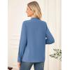 imageGRACE KARIN Long Sleeve Women Dressy Casual Tops Elegant Work Blouses Fall Outfits 2025 V Neck Business ShirtsGray Blue