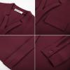 imageGRACE KARIN Long Sleeve Women Dressy Casual Tops Elegant Work Blouses Fall Outfits 2025 V Neck Business ShirtsWine Red
