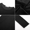 imageGRACE KARIN Sheer Tops for Women Long Sleeve See Through Undershirt Crewneck Party Club Night Outfits Lace Blouse Mesh ShirtsBlack
