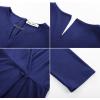 imageGRACE KARIN Women 2025 34 Sleeve Blouse V Neck Office Work Peplum Tops Ruched Dressy Shirts Tops TrendyDark Blue