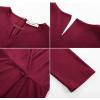 imageGRACE KARIN Women 2025 34 Sleeve Blouse V Neck Office Work Peplum Tops Ruched Dressy Shirts Tops TrendyDark Red