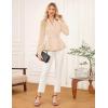 imageGRACE KARIN Women Dressy Long Sleeve BlousesWrap Peplum Work Shirts2025 V Neck Business Tops Elegant Fall OutfitsApricot
