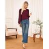 imageGRACE KARIN Women Lace Long Sleeve Shirts Dressy Business Casual Blouses Crew Neck Work Tops Fall ClothesWine Red