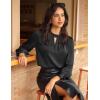 imageGRACE KARIN Women Satin Silk TopsBusiness Casual BlouseDressy Work Long Sleeve Shirts Office Outfits Fall 2025Black