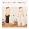 imageGRACE KARIN Women Work Peplum TopsLong Sleeve Dressy Casual BlousesV Neck Business Shirt Fall Outfits with BeltApricot