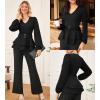 imageGRACE KARIN Women Work Peplum TopsLong Sleeve Dressy Casual BlousesV Neck Business Shirt Fall Outfits with BeltBlack