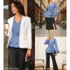 imageGRACE KARIN Women Work Peplum TopsLong Sleeve Dressy Casual BlousesV Neck Business Shirt Fall Outfits with BeltSky Blue