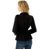 imageGRACE KARIN Womens 2025 Long Sleeve Peplum Dressy Shirt Office Bow Tie Work Blouses Tops Smocked WaistBlack