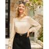 imageGRACE KARIN Womens Blouses Dressy Casual Shirts with Pleated Front for Business 2025 Fall Teacher OutfitsApricot