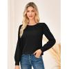 imageGRACE KARIN Womens Blouses Dressy Casual Shirts with Pleated Front for Business 2025 Fall Teacher OutfitsBlack