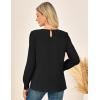 imageGRACE KARIN Womens Blouses Dressy Casual Shirts with Pleated Front for Business 2025 Fall Teacher OutfitsBlack