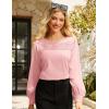 imageGRACE KARIN Womens Blouses Dressy Casual Shirts with Pleated Front for Business 2025 Fall Teacher OutfitsPink