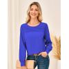 imageGRACE KARIN Womens Blouses Dressy Casual Shirts with Pleated Front for Business 2025 Fall Teacher OutfitsRoyal Blue
