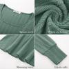 imageGRACE KARIN Womens Fall Long Sleeve Trendy Tops 2025 Square Neck Ribbed Casual Shirts Cozy Basic ShirtsGray Green