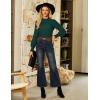 imageGRACE KARIN Womens Long Sleeve Shirts Pleated Mock Neck Tops Dressy Casual Business Work Blouses Fall Fashion 2025Green