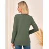imageGRACE KARIN Womens Waffle Knit Tops 2025 Fall Long Sleeve Shirts Tunic Tops Business Casual Work Blouses with ZipperArmy Green
