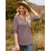 imageGRACE KARIN Womens Waffle Knit Tops 2025 Fall Long Sleeve Shirts Tunic Tops Business Casual Work Blouses with ZipperPale Lavender