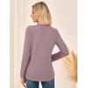 imageGRACE KARIN Womens Waffle Knit Tops 2025 Fall Long Sleeve Shirts Tunic Tops Business Casual Work Blouses with ZipperPale Lavender