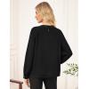imageWomens Work Tops Business Casual Shirt Elegant Long Sleeve Button Down Blouse 2025Black