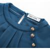 imageWomens Work Tops Business Casual Shirt Elegant Long Sleeve Button Down Blouse 2025Peacock Blue