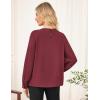 imageWomens Work Tops Business Casual Shirt Elegant Long Sleeve Button Down Blouse 2025Wine Red