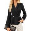 imageGRACE KARIN Women Dressy Long Sleeve BlousesWrap Peplum Work Shirts2025 V Neck Business Tops Elegant Fall OutfitsBlack