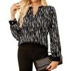 imageGRACE KARIN Womens Tops Dressy Casual V Neck Business Blouses Long Sleeve Work Shirts 2025 Fall OutfitsBlack