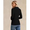 imageGRACE KARIN Sweaters for Women 2025 Fall Long Sleeve V Neck Collared Knitted Pullover Sweaters Dressy Casual TopsBlack