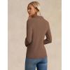 imageGRACE KARIN Sweaters for Women 2025 Fall Long Sleeve V Neck Collared Knitted Pullover Sweaters Dressy Casual TopsBrown