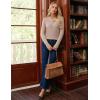 imageGRACE KARIN Sweaters for Women 2025 Fall Long Sleeve V Neck Collared Knitted Pullover Sweaters Dressy Casual TopsKhaki