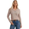 imageGRACE KARIN Sweaters for Women 2025 Fall Long Sleeve V Neck Collared Knitted Pullover Sweaters Dressy Casual TopsKhaki