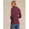 imageGRACE KARIN Sweaters for Women 2025 Fall Long Sleeve V Neck Collared Knitted Pullover Sweaters Dressy Casual TopsWine Red
