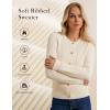 imageGRACE KARIN Knit Cardigan Sweaters for Women Long Sleeve Ribbed Button Up Sweater 2025 Fall Casual Jacket