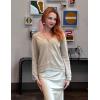 imageGRACE KARIN Womens 2025 Cotton Cropped Cardigan Lightweight Long Sleeve Button Up Knit Sweaters Trendy Fall Outfits