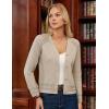 imageGRACE KARIN Womens 2025 Cotton Cropped Cardigan Lightweight Long Sleeve Button Up Knit Sweaters Trendy Fall Outfits