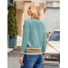 imageGRACE KARIN Womens Cardigan Contrast Color Block Sweaters Lightweight Long Sleeve Cropped Cardigan VNeck Striped Shrugs