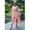 imageGRACE KARIN Women Maxi Floral Dress Fall 2025 Elegant Long Sleeve Chiffon Flowy Ruffle Party Club Wedding Guest Dresses