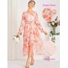 imageGRACE KARIN Women Maxi Floral Dress Fall 2025 Elegant Long Sleeve Chiffon Flowy Ruffle Party Club Wedding Guest Dresses