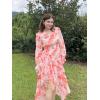 imageGRACE KARIN Women Maxi Floral Dress Fall 2025 Elegant Long Sleeve Chiffon Flowy Ruffle Party Club Wedding Guest Dresses