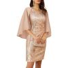 imageGRACE KARIN 2025 Womens Sequin Dress Mother of The Bride Dress with Chiffon Shrug Formal Wedding Guest Party Dresses