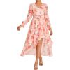 imageGRACE KARIN Women Maxi Floral Dress Fall 2025 Elegant Long Sleeve Chiffon Flowy Ruffle Party Club Wedding Guest Dresses